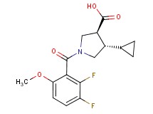 (3S*,4S*)-4-cyclopropyl-1-(2,3-difluoro-6-methoxybenzoyl)pyrrolidine-3-carboxylic acid