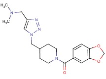 [(1-{[1-(1,3-benzodioxol-5-ylcarbonyl)-4-piperidinyl]methyl}-1H-1,2,3-triazol-4-yl)methyl]dimethylamine trifluoroacetate