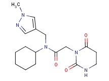 N-cyclohexyl-2-(2,6-dioxotetrahydropyrimidin-1(2H)-yl)-N-[(1-methyl-1H-pyrazol-4-yl)methyl]acetamide