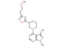 4-{3-[3-(2-methoxyethyl)-1,2,4-oxadiazol-5-yl]-1-piperidinyl}-1,3-dimethyl-1H-pyrazolo[3,4-d]pyrimidine
