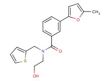N-(2-hydroxyethyl)-3-(5-methyl-2-furyl)-N-(2-thienylmethyl)benzamide
