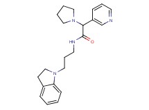 N-[3-(2,3-dihydro-1H-indol-1-yl)propyl]-2-(3-pyridinyl)-2-(1-pyrrolidinyl)acetamide