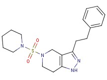 3-(2-phenylethyl)-5-(piperidin-1-ylsulfonyl)-4,5,6,7-tetrahydro-1H-pyrazolo[4,3-c]pyridine