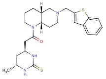 (4S*,6R*)-4-{2-[(4aR*,8aS*)-6-(1-benzothien-2-ylmethyl)octahydro-1,6-naphthyridin-1(2H)-yl]-2-oxoethyl}-6-methyltetrahydro-2(1H)-pyrimidinethione