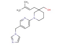 [1-[5-(1H-imidazol-1-ylmethyl)pyridin-2-yl]-3-(3-methylbut-2-en-1-yl)piperidin-3-yl]methanol