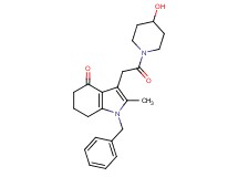 1-benzyl-3-[2-(4-hydroxy-1-piperidinyl)-2-oxoethyl]-2-methyl-1,5,6,7-tetrahydro-4H-indol-4-one