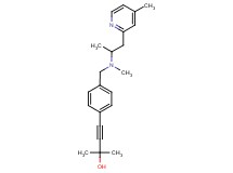 2-methyl-4-[4-({methyl[1-methyl-2-(4-methylpyridin-2-yl)ethyl]amino}methyl)phenyl]but-3-yn-2-ol