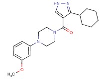 1-[(3-cyclohexyl-1H-pyrazol-4-yl)carbonyl]-4-(3-methoxyphenyl)piperazine