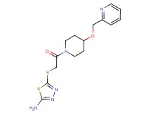 5-({2-oxo-2-[4-(pyridin-2-ylmethoxy)piperidin-1-yl]ethyl}thio)-1,3,4-thiadiazol-2-amine