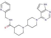 N-(pyridin-2-ylmethyl)-1'-(7H-pyrrolo[2,3-d]pyrimidin-4-yl)-1,4'-bipiperidine-3-carboxamide
