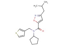 N-cyclopentyl-3-isobutyl-N-(3-thienylmethyl)-5-isoxazolecarboxamide