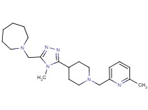 1-[(4-methyl-5-{1-[(6-methylpyridin-2-yl)methyl]piperidin-4-yl}-4H-1,2,4-triazol-3-yl)methyl]azepane