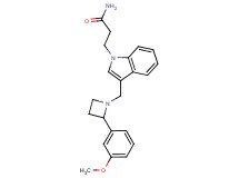 3-(3-{[2-(3-methoxyphenyl)azetidin-1-yl]methyl}-1H-indol-1-yl)propanamide