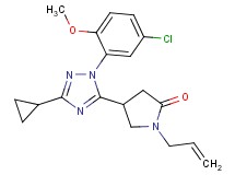 1-allyl-4-[1-(5-chloro-2-methoxyphenyl)-3-cyclopropyl-1H-1,2,4-triazol-5-yl]pyrrolidin-2-one