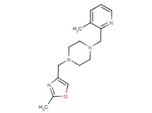 1-[(2-methyl-1,3-oxazol-4-yl)methyl]-4-[(3-methyl-2-pyridinyl)methyl]piperazine