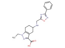 1-ethyl-5-{[(3-phenyl-1,2,4-oxadiazol-5-yl)methyl]amino}-4,5,6,7-tetrahydro-1H-indazole-3-carboxylic acid