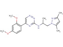 5-(2,4-dimethoxyphenyl)-N-[2-(3,5-dimethyl-1H-pyrazol-1-yl)-1-methylethyl]-1,2,4-triazin-3-amine