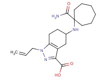 1-allyl-5-{[1-(aminocarbonyl)cycloheptyl]amino}-4,5,6,7-tetrahydro-1H-indazole-3-carboxylic acid