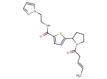 5-{1-[(3E)-3-pentenoyl]-2-pyrrolidinyl}-N-[2-(1H-pyrazol-1-yl)ethyl]-2-thiophenecarboxamide