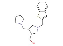 [(3R*,4R*)-1-(1-benzothien-2-ylmethyl)-4-(pyrrolidin-1-ylmethyl)pyrrolidin-3-yl]methanol