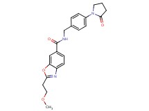 2-(2-methoxyethyl)-N-[4-(2-oxopyrrolidin-1-yl)benzyl]-1,3-benzoxazole-6-carboxamide
