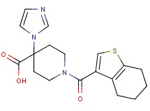 4-(1H-imidazol-1-yl)-1-(4,5,6,7-tetrahydro-1-benzothien-3-ylcarbonyl)piperidine-4-carboxylic acid