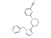 6-{3-[1-(4-pyridinylmethyl)-1H-imidazol-2-yl]-1-piperidinyl}-2-pyridinecarbonitrile