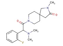 8-[(dimethylamino)(2-fluorophenyl)acetyl]-2-methyl-2,8-diazaspiro[4.5]decan-3-one