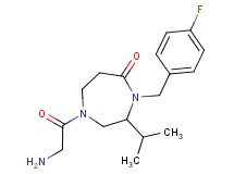 4-(4-fluorobenzyl)-1-glycyl-3-isopropyl-1,4-diazepan-5-one hydrochloride