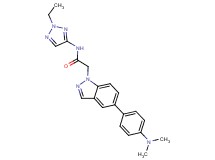 2-{5-[4-(dimethylamino)phenyl]-1H-indazol-1-yl}-N-(2-ethyl-2H-1,2,3-triazol-4-yl)acetamide