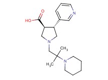 (3S*,4R*)-1-[2-methyl-2-(1-piperidinyl)propyl]-4-(3-pyridinyl)-3-pyrrolidinecarboxylic acid