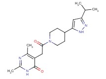 5-{2-[4-(3-isopropyl-1H-pyrazol-5-yl)piperidin-1-yl]-2-oxoethyl}-2,6-dimethylpyrimidin-4(3H)-one