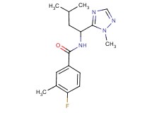 4-fluoro-3-methyl-N-[3-methyl-1-(1-methyl-1H-1,2,4-triazol-5-yl)butyl]benzamide