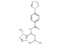 N-[3-methyl-1-(1-methyl-1H-1,2,4-triazol-5-yl)butyl]-4-(1H-tetrazol-1-yl)benzamide
