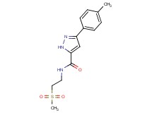 3-(4-methylphenyl)-N-[2-(methylsulfonyl)ethyl]-1H-pyrazole-5-carboxamide