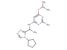 N~4~-[1-(4-cyclopentyl-4H-1,2,4-triazol-3-yl)ethyl]-6-isopropoxypyrimidine-2,4-diamine