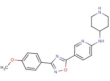 5-[3-(4-methoxyphenyl)-1,2,4-oxadiazol-5-yl]-N-piperidin-4-ylpyridin-2-amine