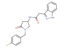 N-[1-(4-fluorobenzyl)-5-oxo-3-pyrrolidinyl]-2-(1H-indazol-3-yl)acetamide