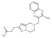 3-{5-[(3-methyl-2-quinoxalinyl)methyl]-4,5,6,7-tetrahydropyrazolo[1,5-a]pyrazin-2-yl}propanoic acid