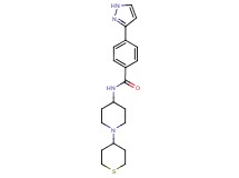 4-(1H-pyrazol-3-yl)-N-[1-(tetrahydro-2H-thiopyran-4-yl)-4-piperidinyl]benzamide