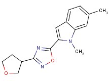1,6-dimethyl-2-[3-(tetrahydrofuran-3-yl)-1,2,4-oxadiazol-5-yl]-1H-indole
