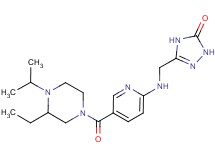 5-[({5-[(3-ethyl-4-isopropylpiperazin-1-yl)carbonyl]pyridin-2-yl}amino)methyl]-2,4-dihydro-3H-1,2,4-triazol-3-one