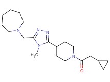 1-({5-[1-(cyclopropylacetyl)piperidin-4-yl]-4-methyl-4H-1,2,4-triazol-3-yl}methyl)azepane