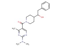 1-(1-{[2-(dimethylamino)-4-methyl-5-pyrimidinyl]carbonyl}-4-piperidinyl)-2-phenylethanol