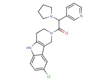 8-chloro-2-[3-pyridinyl(1-pyrrolidinyl)acetyl]-2,3,4,5-tetrahydro-1H-pyrido[4,3-b]indole
