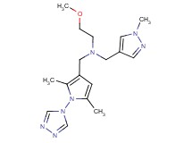 N-{[2,5-dimethyl-1-(4H-1,2,4-triazol-4-yl)-1H-pyrrol-3-yl]methyl}-2-methoxy-N-[(1-methyl-1H-pyrazol-4-yl)methyl]ethanamine