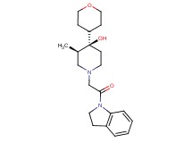 (3R*,4R*)-1-[2-(2,3-dihydro-1H-indol-1-yl)-2-oxoethyl]-3-methyl-4-(tetrahydro-2H-pyran-4-yl)-4-piperidinol