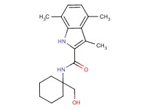 N-[1-(hydroxymethyl)cyclohexyl]-3,4,7-trimethyl-1H-indole-2-carboxamide