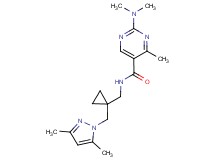 2-(dimethylamino)-N-({1-[(3,5-dimethyl-1H-pyrazol-1-yl)methyl]cyclopropyl}methyl)-4-methylpyrimidine-5-carboxamide