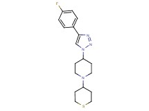 4-[4-(4-fluorophenyl)-1H-1,2,3-triazol-1-yl]-1-(tetrahydro-2H-thiopyran-4-yl)piperidine